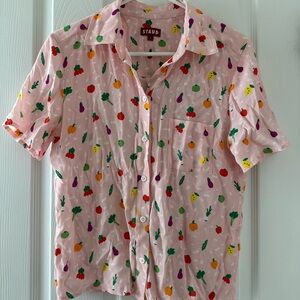 Staud Pink Vegetable Button-down